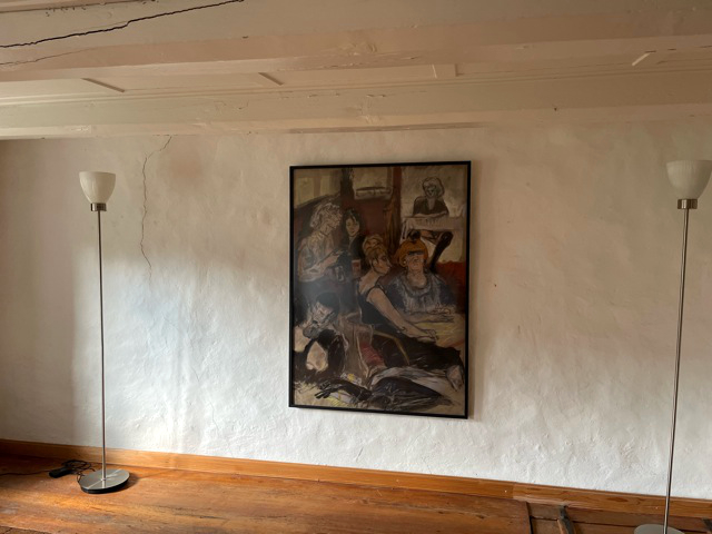 Obrecht Bild an Wand in Kunsthäuschen