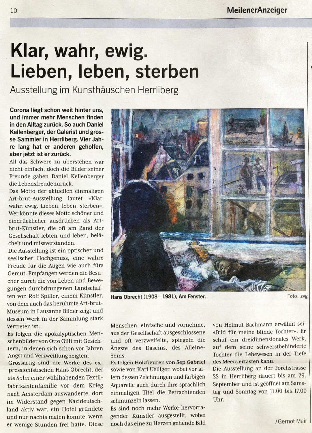 Meilemer Anzeiger - Text Ausstellung